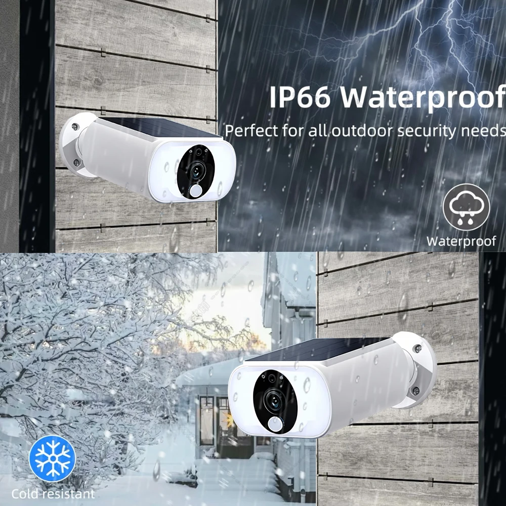 5MP Outdoor Solar Surveillance Camera Kit 4CH 4.39 Inch NVR WiFi Security Cameras Set PIR Humanoid Detection Color Night Vision