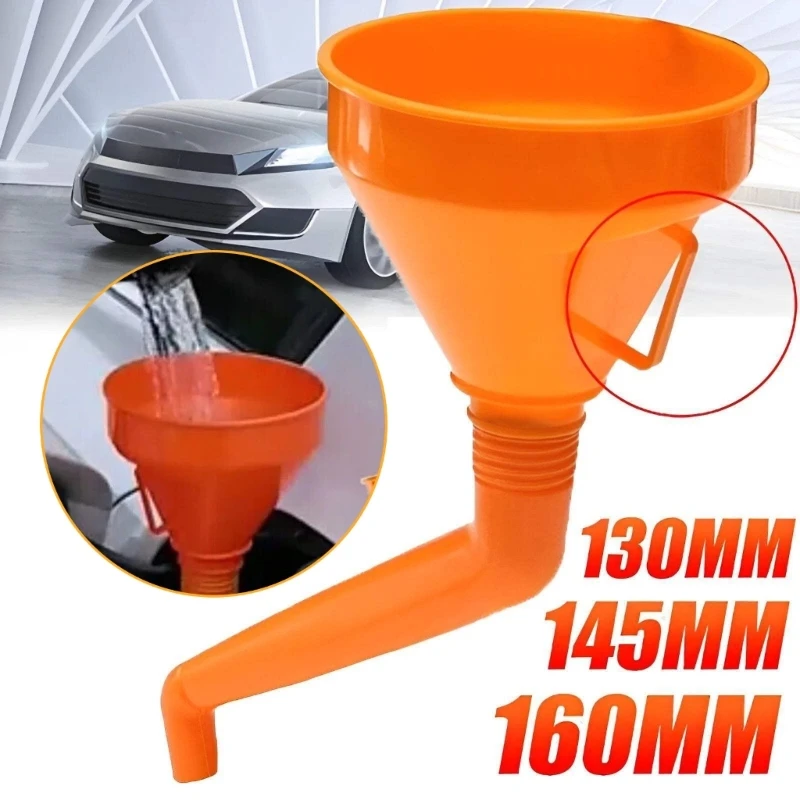 Hands Frees Funnel with Filter for Easy Straining & Wide Mouth Plastic Double Bend Funnel 3 Type for Various container