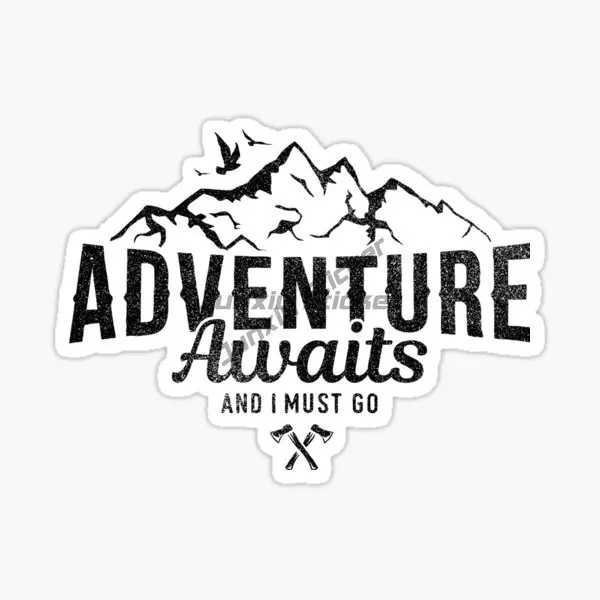 Adventure Awaits Creative Stickers for Decorate Car Van Laptop Truck Motorcycle Camper Off-road Wall Table Decal Accessories