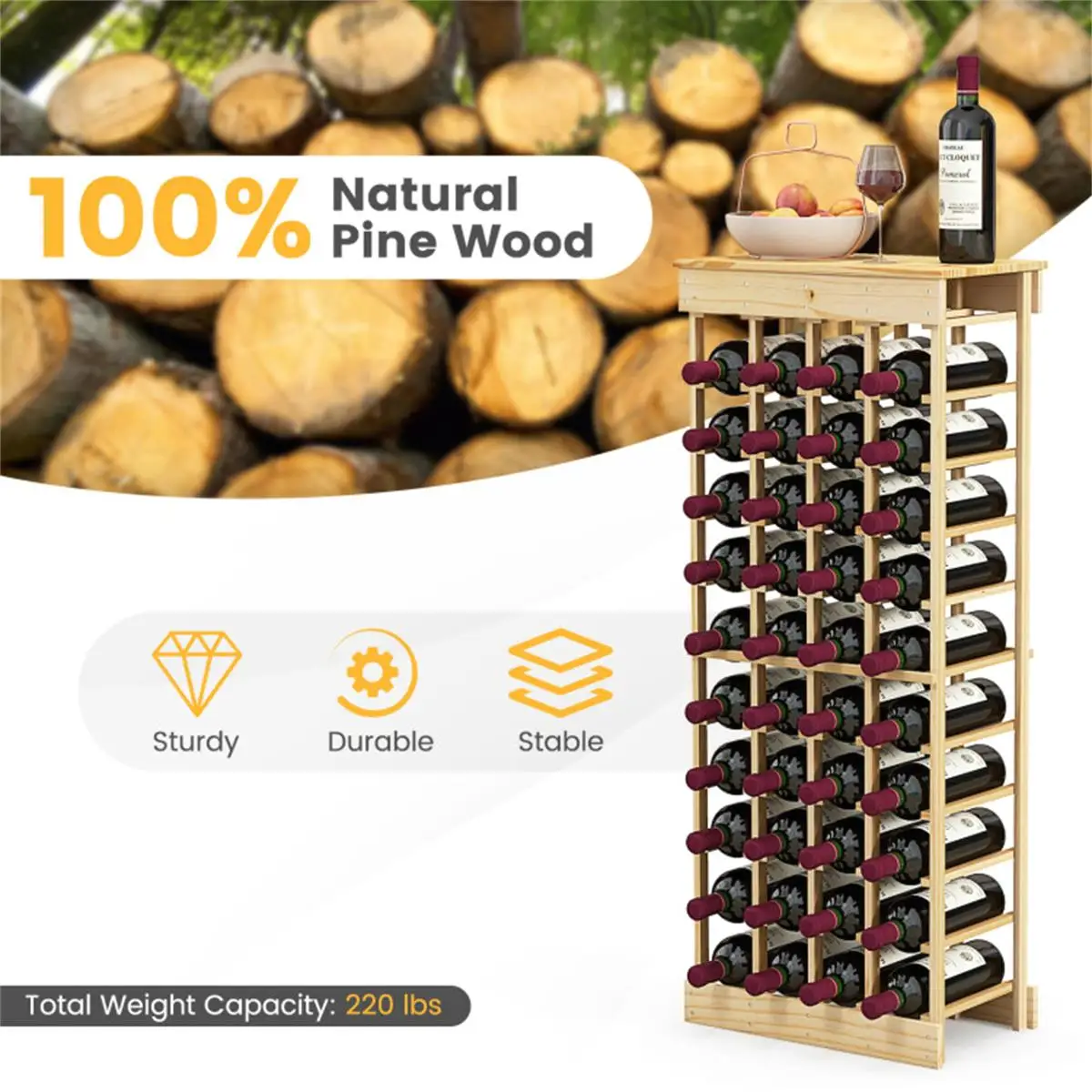 Stylish Wine Rack for Home & Kitchen – Space-Saving Storage Solution with Elegant Design