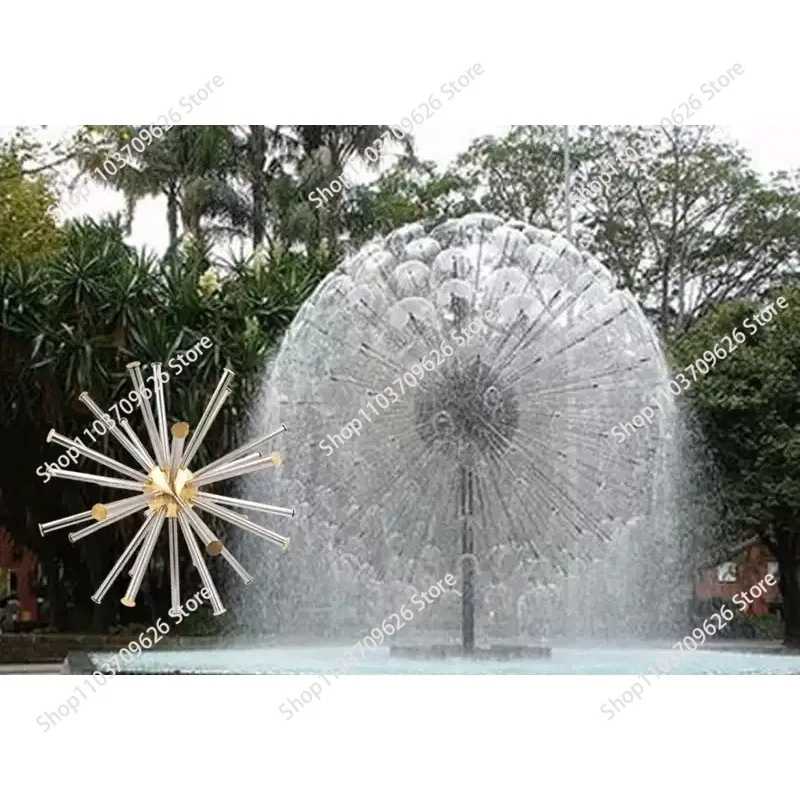 Dandelion/crystal ball nozzle Stainless steel waterfall fountain outlet