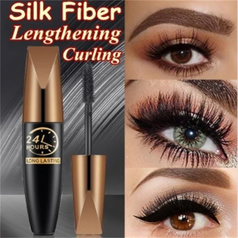 InjFiber-Mascara 8D waterproof pour extension de cils, 1 pièce, noir, optique, bigoudi, cosmétiques, maquillage des yeux