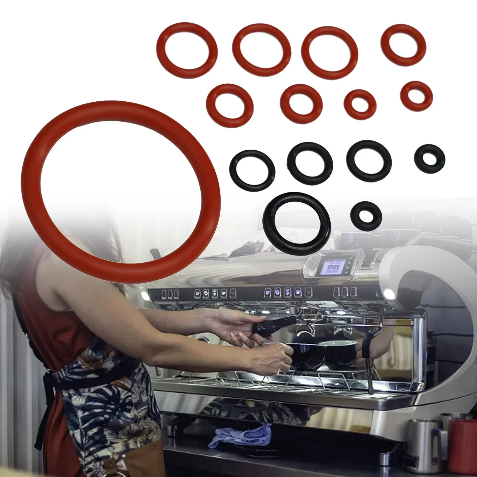 15pcs Silicone Gasket O-rings for Saeco and Gaggia O-Ring Kit Brewing Group Spout Connector Coffee Machine Accessories