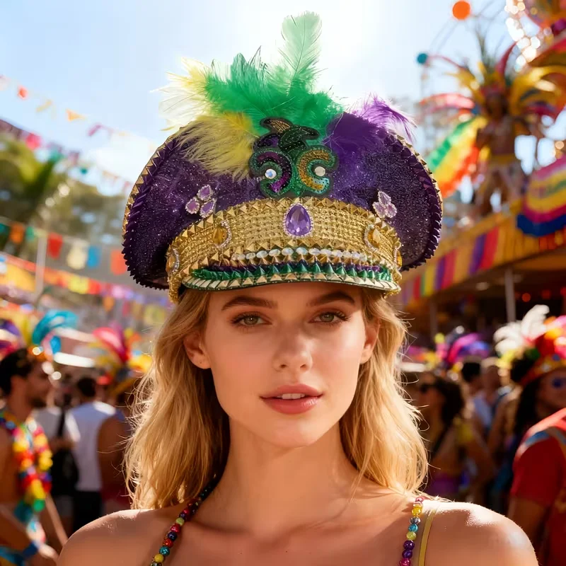 

Капитанский колпак HongLuan для карнавала, дискотеки, Марди Гра, музыкальных фестивалей, рейв-фестивалей, аксессуар для женщин и мужчин