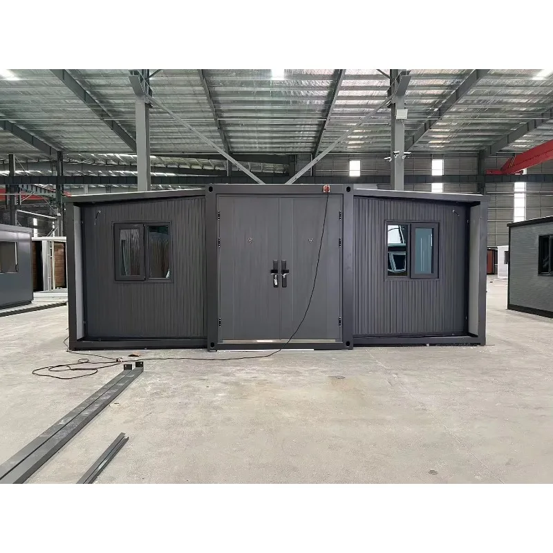 Folding House Container 20ft Prefab Expandable Portable Modern Breathable Insulated Steel Structure for Hotel Living Customized