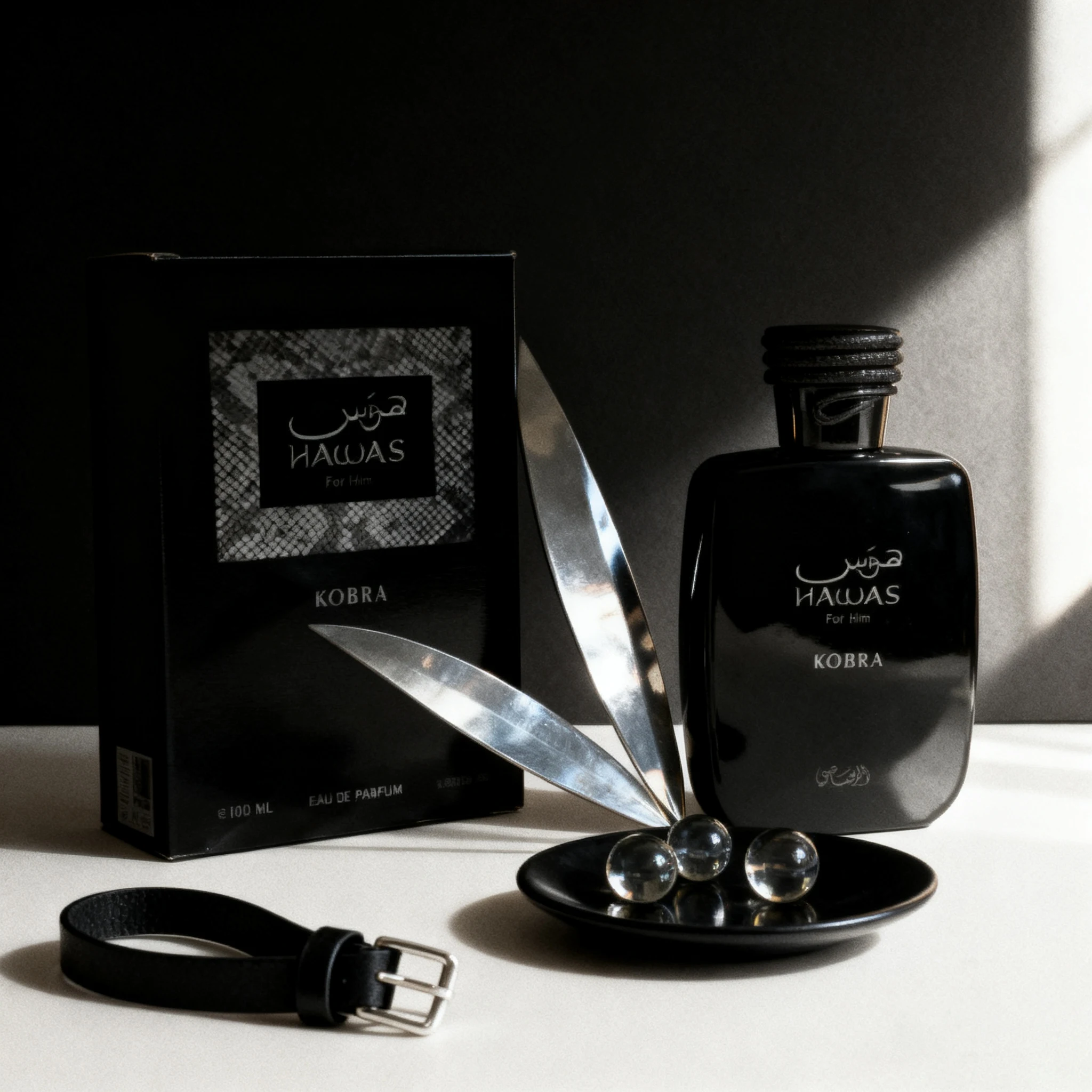 Perfume masculino RASASI Hawas kobra, 100ml (3,4 onças), perfume árabe premium, fragrância duradoura, adequado para qualquer ocasião