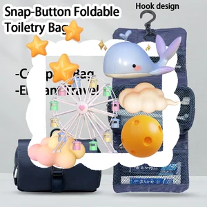Buckle Folding Toiletry Bag Hook Business Trip Travel Toiletries Storage Bag Cosmetic Bag