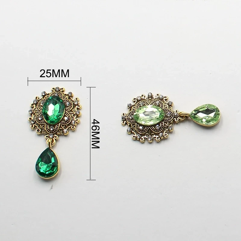 Brand New 25*46mm 5 Pieces Alloy Sparkling Rhinestone Pendants Red Wine Gift Box Party Wedding Romantic Decoration