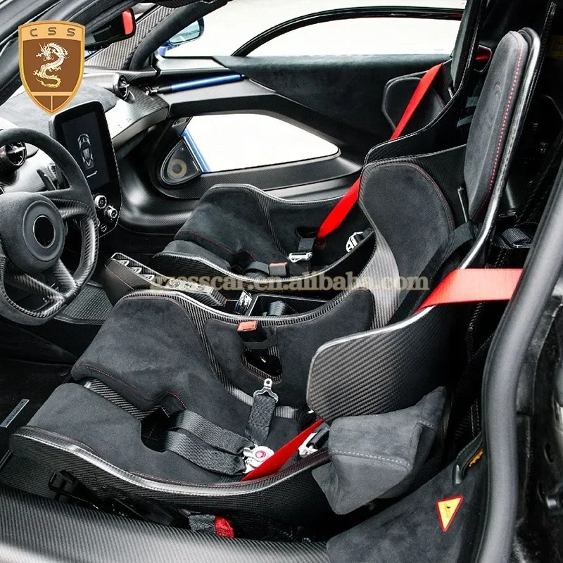 Car Accessories Inside Senna Carbon Racing Car Seat For Mclaren 570S 650S 720S P1 MP4 600LT Sports Seats