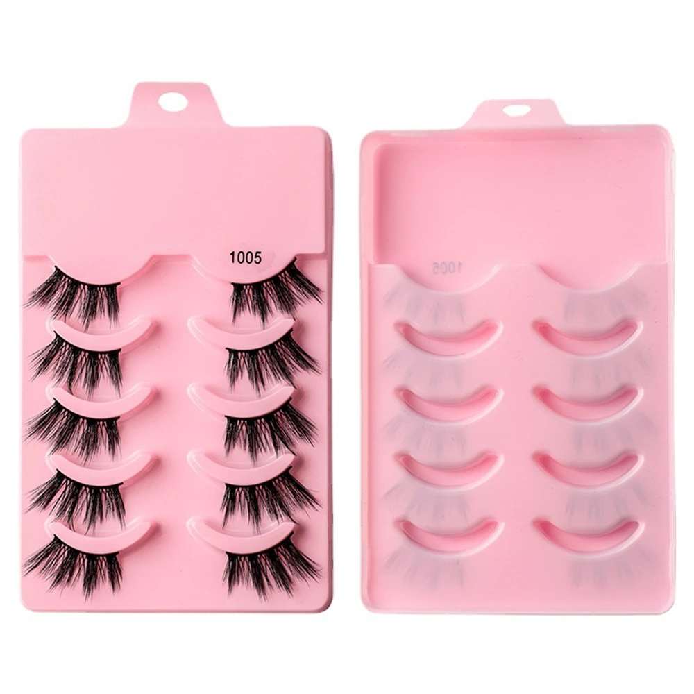 1~4PCS Half False Eyelashes Long Curling Lash 3d False Eyelash Eyes Makeup Fake Eyelash Eyelash Extension 5 Pairs Faux Cils