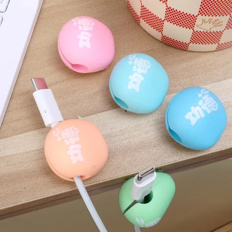 Multifunctional Cable Organizer Clip Holder Wooden Fish Hooks Wire Wall Hooks Hanger Storage Cable Holder for Earphone Mouse