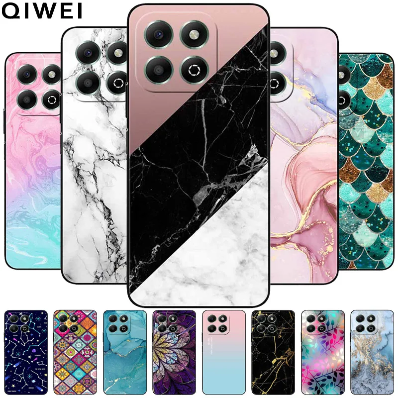 

For Honor 200 Smart Case Fashion Marble Soft TPU Silicon Back Cover For Honor200 Smart 5G Cases 6.8'' Protective Shockproof Capa