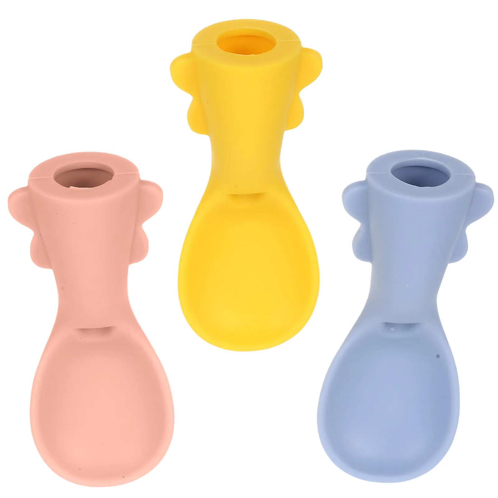 

3Pcs Baby Food Pouch Spoon Silicone Weaning Feeder Soft Feeding Spoons Attachment Easy Clean Baby Feeding Supplies Infant Spoon