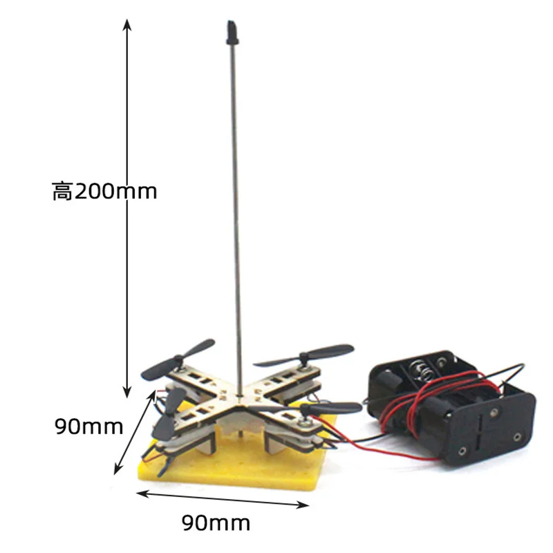 Divertido modelo de Dron DIY para niños, juguete de ciencia, tecnología, material didáctico de física, juego de helicóptero, juguetes educativos de aprendizaje para niños