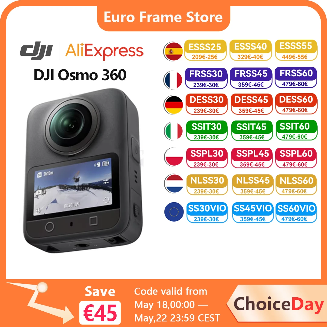 DJI Osmo 360 Standard Bundle 360 Camera with 1 Inch 360° Imaging 360° Video in 8K Native 360° Photo in 120MP DJI Osmo 360