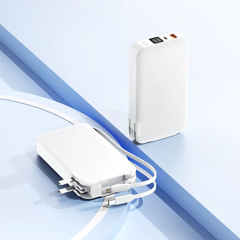 22.5W Comes with AC Plug Power Bank Super Fast Charging 10000mAh Comes with Cable Wall Plug Mobile Power Supply