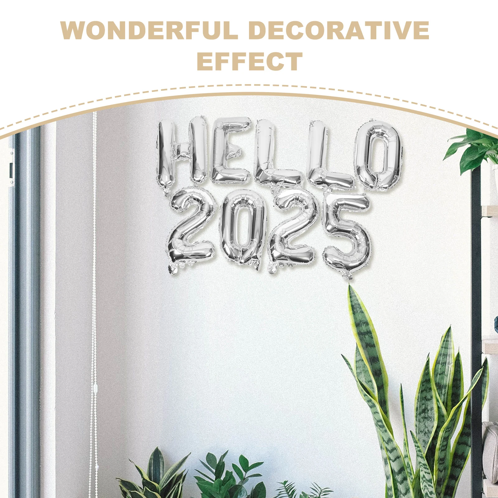 

HELLO 2025 Number Letter Balloons New Year Party Decorations Aluminum Foil Balloon Supplies Graduation Anniversary Celebrations