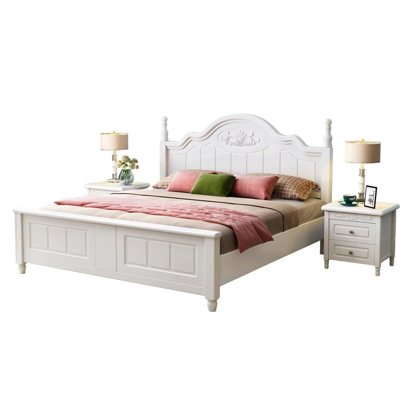 

Wholesale Modern Minimalist Bedroom Crib Children Furniture Set Solid Wood Bed CELB011