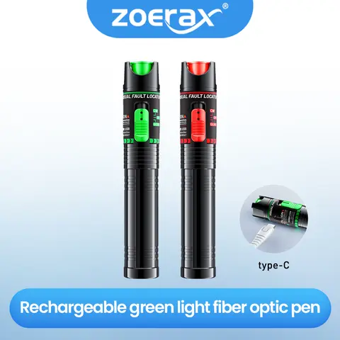 ZOERAX 30/15mW 광섬유 시각 장애 탐지기 Recargable FC/LC 어댑터 녹색/적색광 펜 유형-C 광섬유 네트워크 케이블 테스트 ZOERAX 30/15mW 광섬유 시각 장애 탐지기 Recargable FC/LC 어댑터 녹색/적색광 펜 유형-C 광섬유 네트워크 케이블 테스트