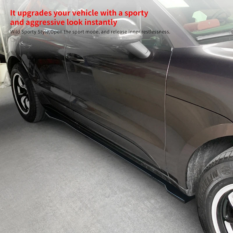 

Car Side Skirt Extension Kit Splitter Apron Lip Winglet Automotive Modification Parts Decoration For Porsche Macan 2018-2021