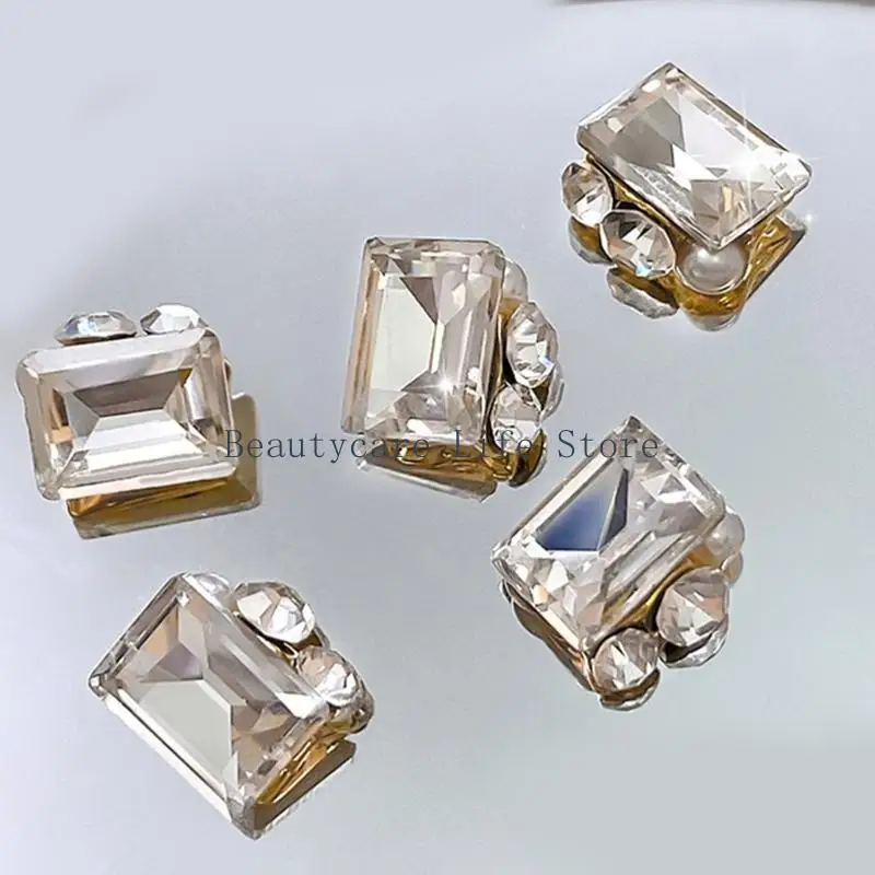 

652C 10Pcs Flatback Glass Rhinestones Mini Diamond Charms 3D Crystal Jewelry DIY Manicure Decoration