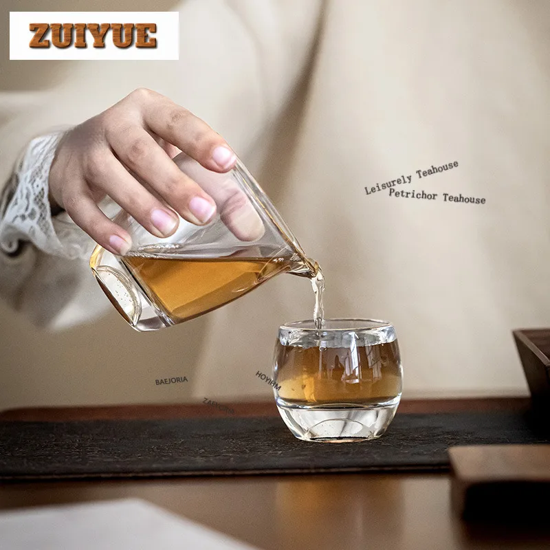 85ml Crystal Glass Teacup Creative Tea Bowl Mug Tea-tasting Smelling Cup Chazhan Master Cups Kung Fu Tea Tea Ceremony Ornaments