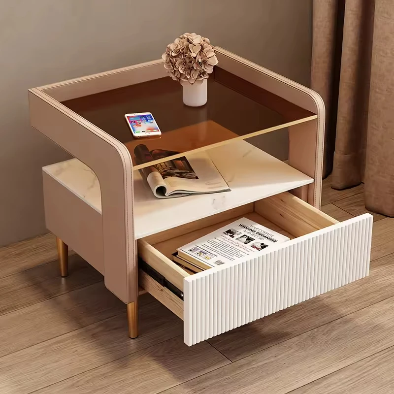 #New High-End Handcrafted Wooden Contemporary Bedside Table Storage Eco-Friendly Modern Appearance For Bedroom Living Room Hotel