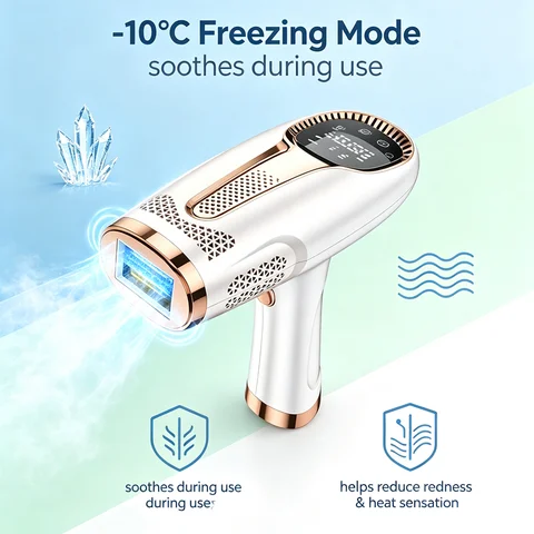 Women's IPL Permanent Laser Epilator Beauty Shaver for Bikini Area Facial Massage Photoepilator Hair Removal Appliance