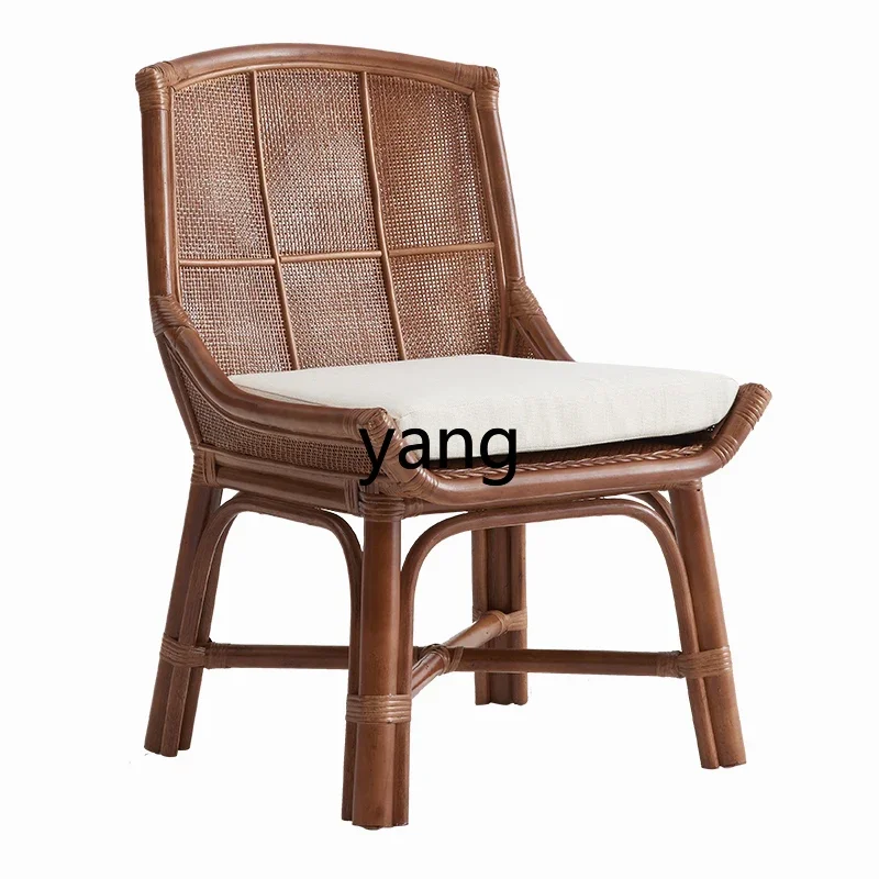 

ZL retro rattan chair B & B restaurant chair casual backrest chair balcony