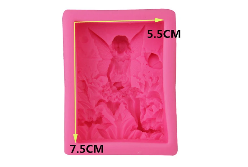 DIY gumpaste flowers Cake Decorating Mold Angel sitting on a flower and butterfly Fondant Mold Silicone Sugar mold Craft Molds