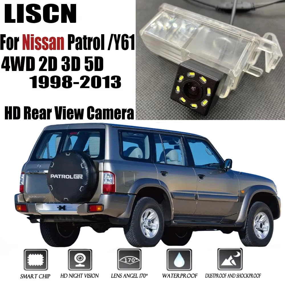 For Nissan Patrol Y61 4WD 2D 3D 5D 1998-2013 Rear camera backup Camera/CCD Night Vision/Reverse License Plate camera