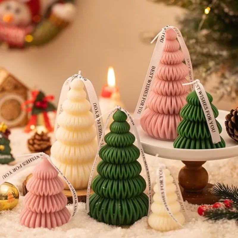 

1-4 шт. силиконовая форма для рождественской елки 3D формы для свечей в форме дерева эпоксидная смола DIY восковые свечи подарочное украшение