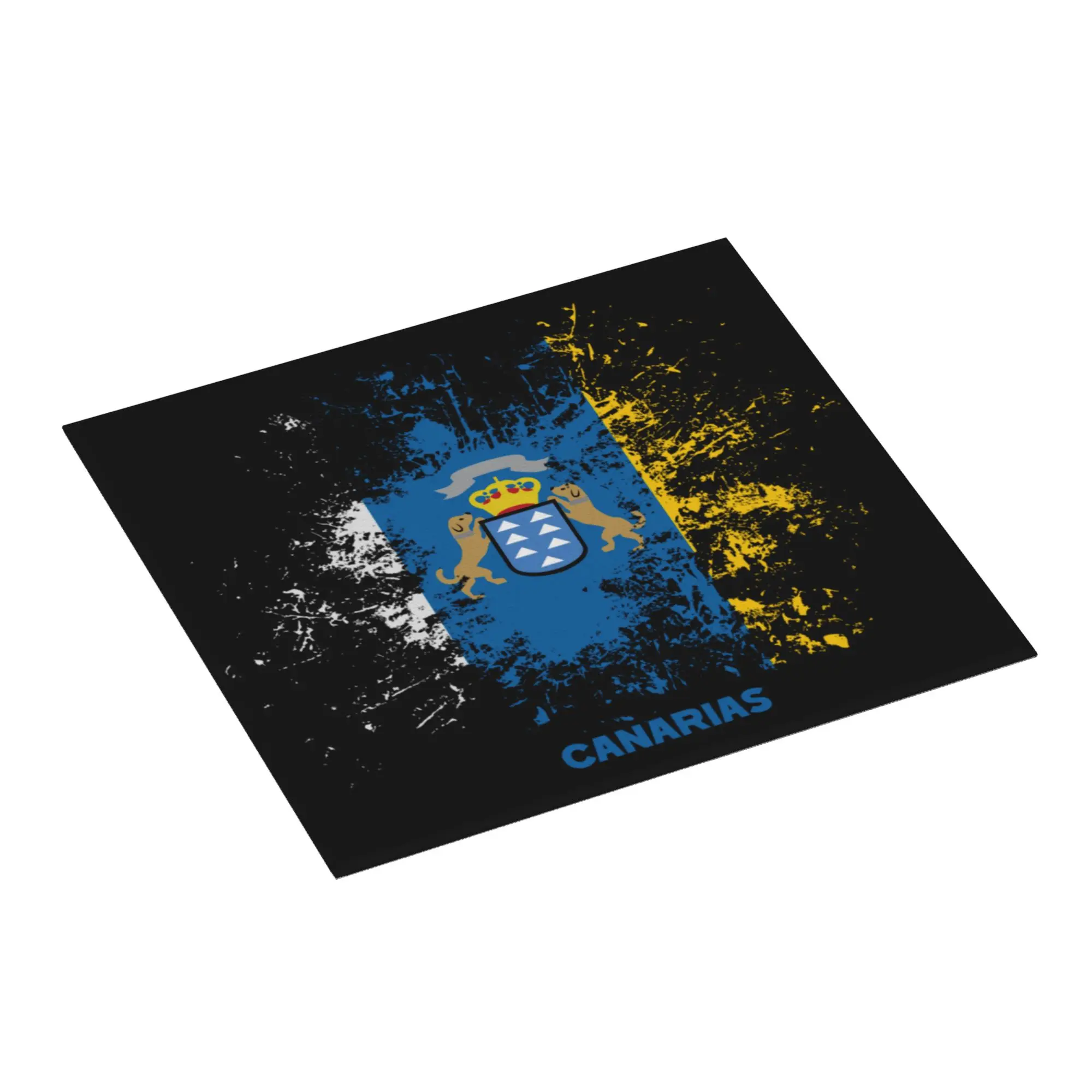 Canary Island Flag Non Slip Kitchen Counter Protector Mat Barware Tableware Flag Of Spain Bathroom Drying Mat For Kitchen