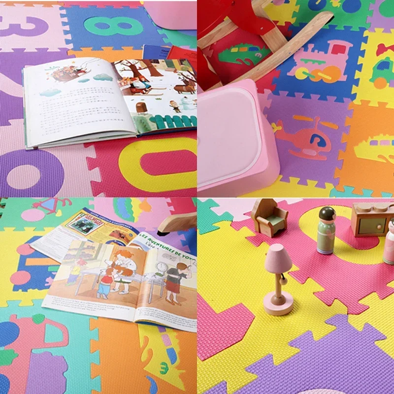 Baby Play Mat 30cmX30cm Letter Mats Learning Toys Kids EVA Foam Puzzle Carpet Interlocking Floor Tiles Numbers Activity Game