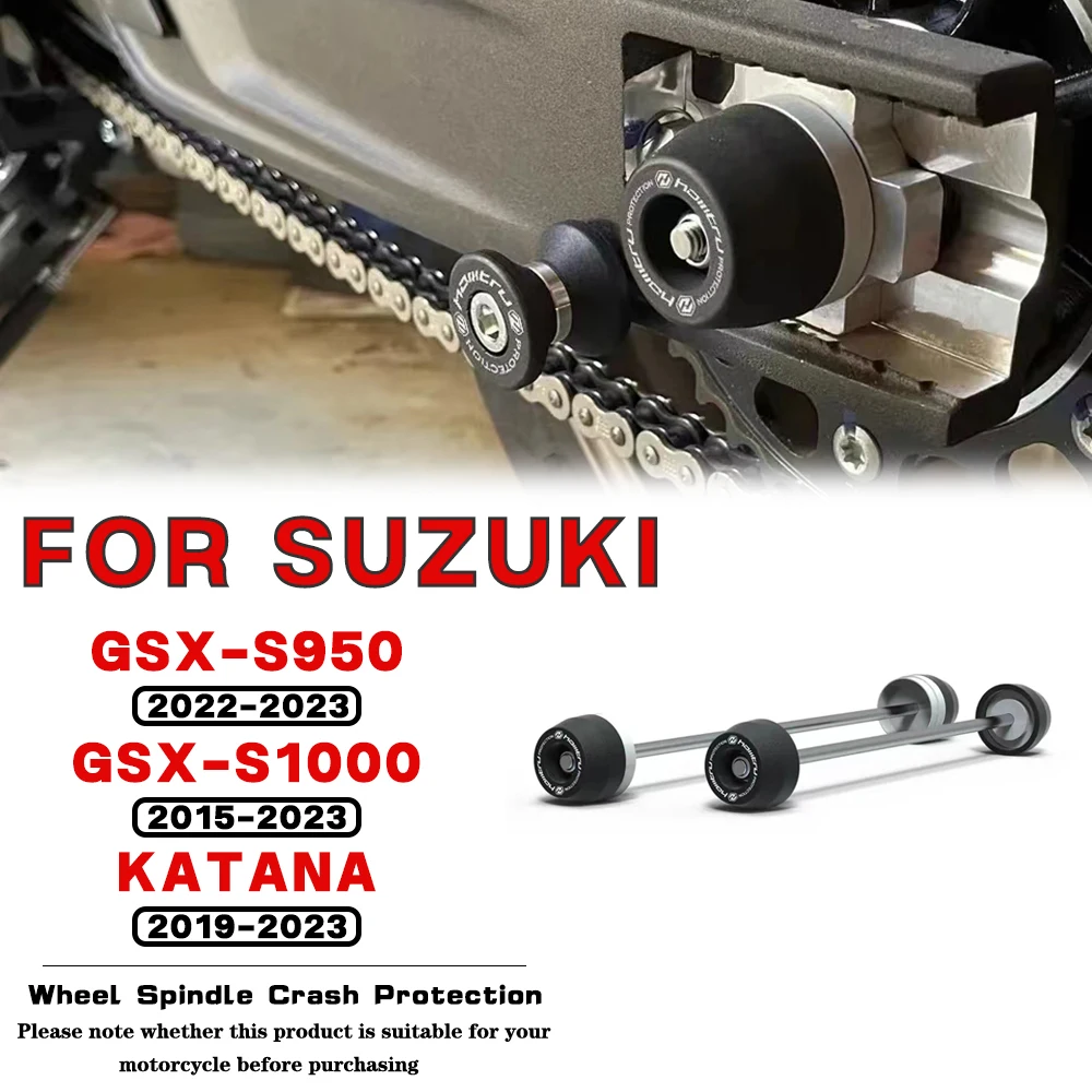 

For SUZUKI GSX-S950 Katana GSX-S1000 F Y Z GT FT FZ 2015-2023 Motorcycle Accessories Front Rear Wheel Spindle Crash Protection