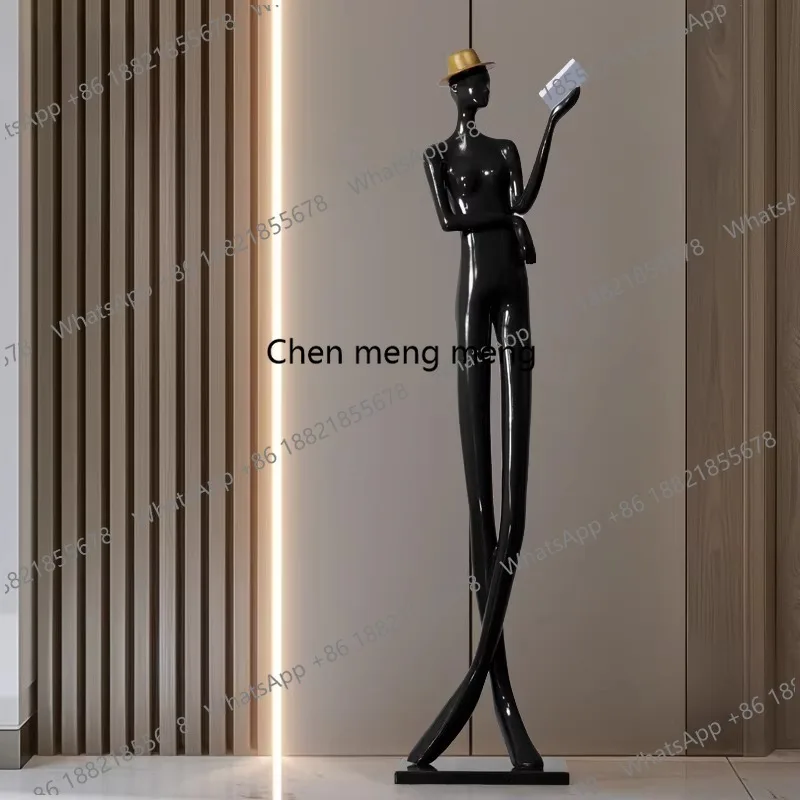 Abstract large-scale floor-to-ceiling sculpture decoration large ornament model room Character sculpture artwork