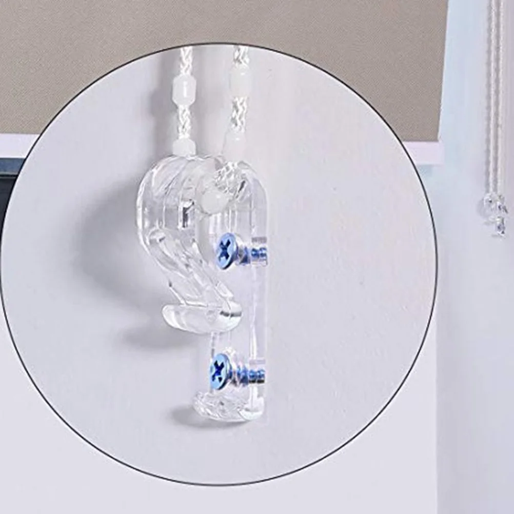 

Curtain Accessories 8 Clips 16 Screws Hooks Plastic P Clip 5 3cm Length Blinds Curtains Mounting Holder Pole