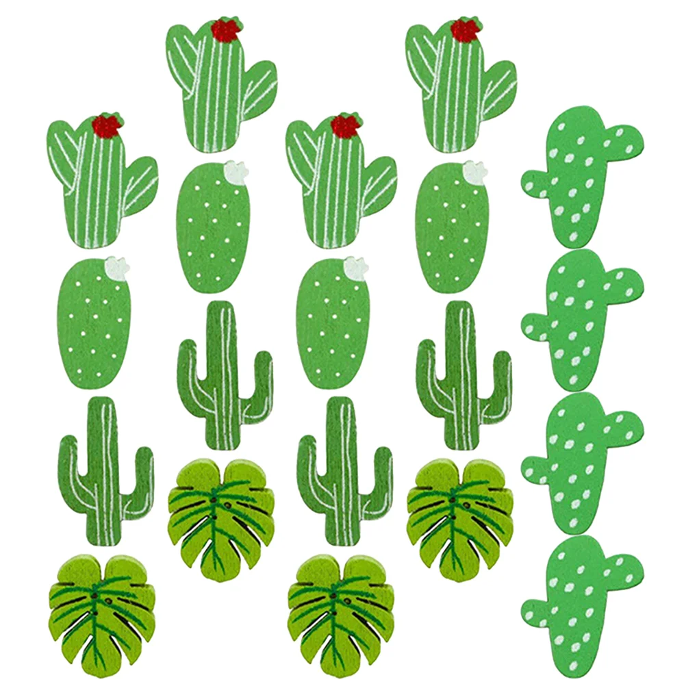 

20 Pcs Bulletin Board Wooden Cactus Pushpin Thumb Tacks for Metal Cute Pins Thumbtacks Photo Wall