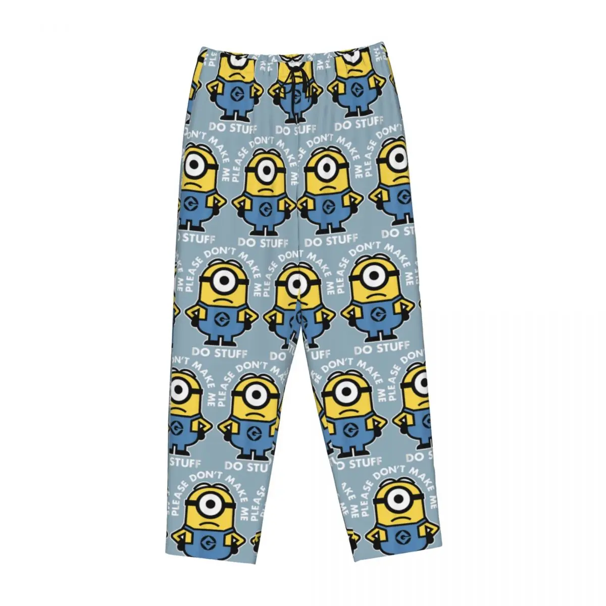 Custom Print Womens Cartoon Animation Minions Pajama Pants Sleepwear Sleep Lounge Bottoms with Pockets