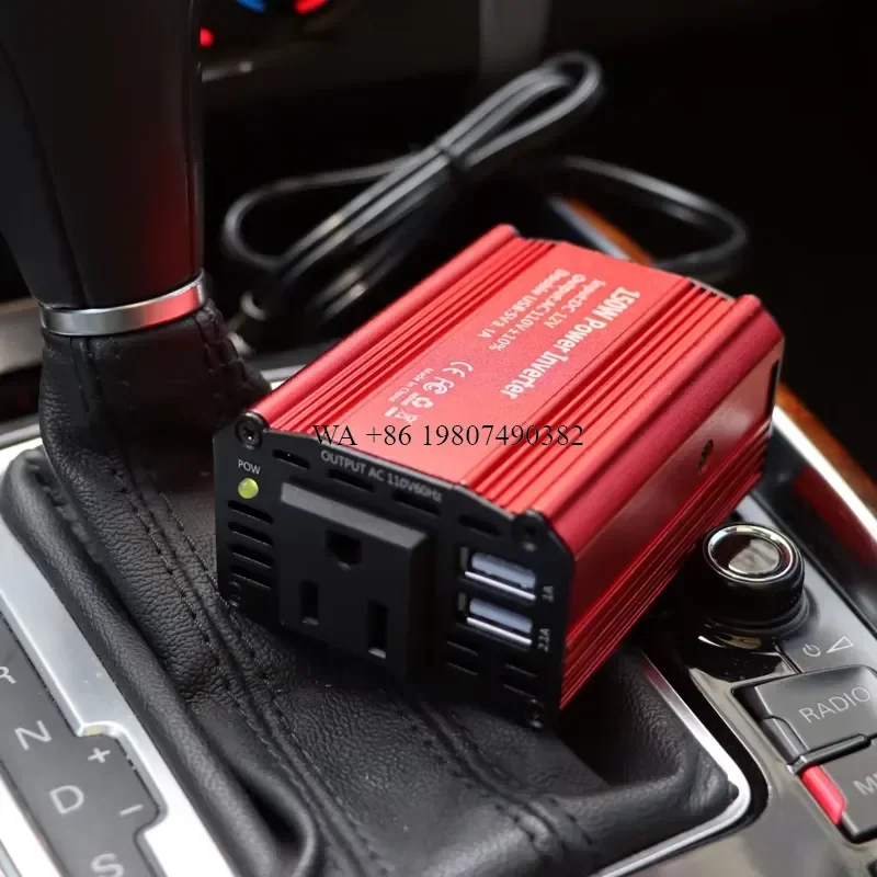 wmwmnu 150W Car Power Inverter DC 12V to AC 110V Modified Sine Wave 300W Peak Dual USB 5V 3.1A Cigarette Lighter Socket Power