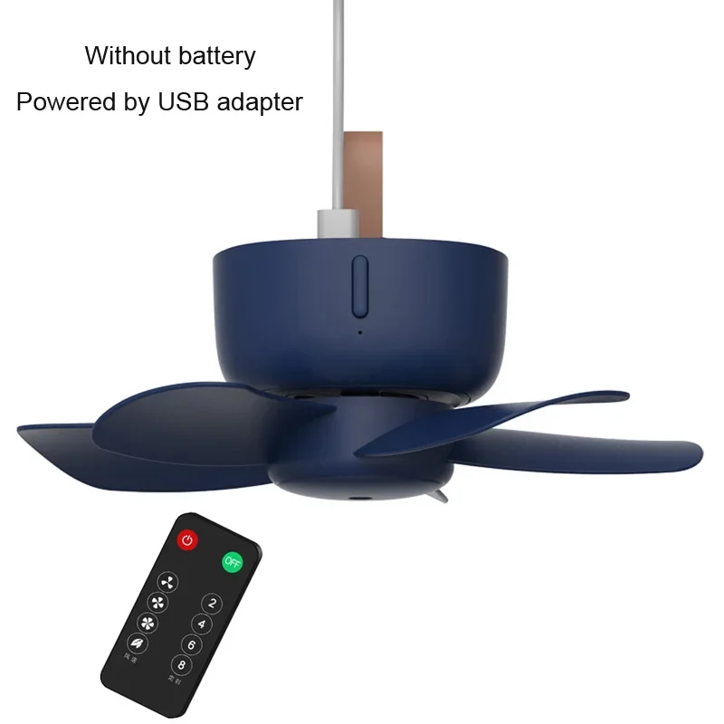 

10000mAh USB Remote Control Timing Ceiling Fan for Camping & Outdoor