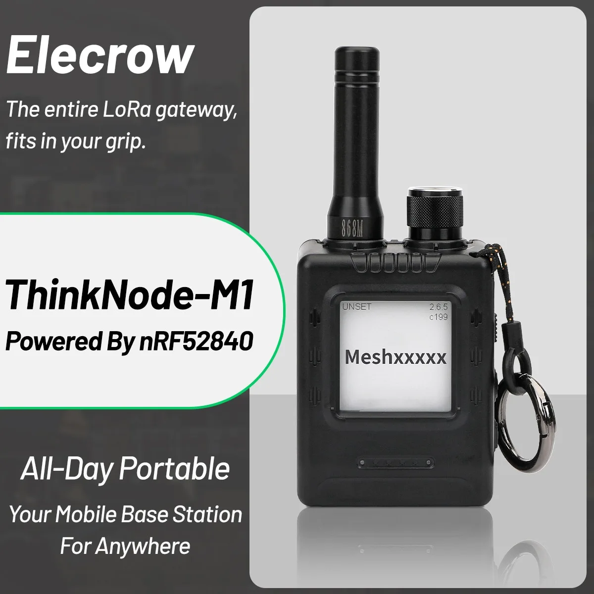 

Трансивер ELECROW, совместимый с LoRa Meshtastic, с GPS, модуль ThinkNode M1 SX1262, беспроводной модуль 868 МГц 915 МГц