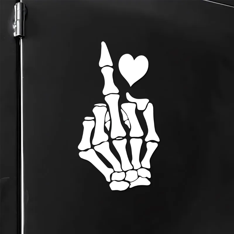

Skull middle finger heart creative&funny stickers for cartoon fans&lover,high quality for car trucks motorcycles &laptops