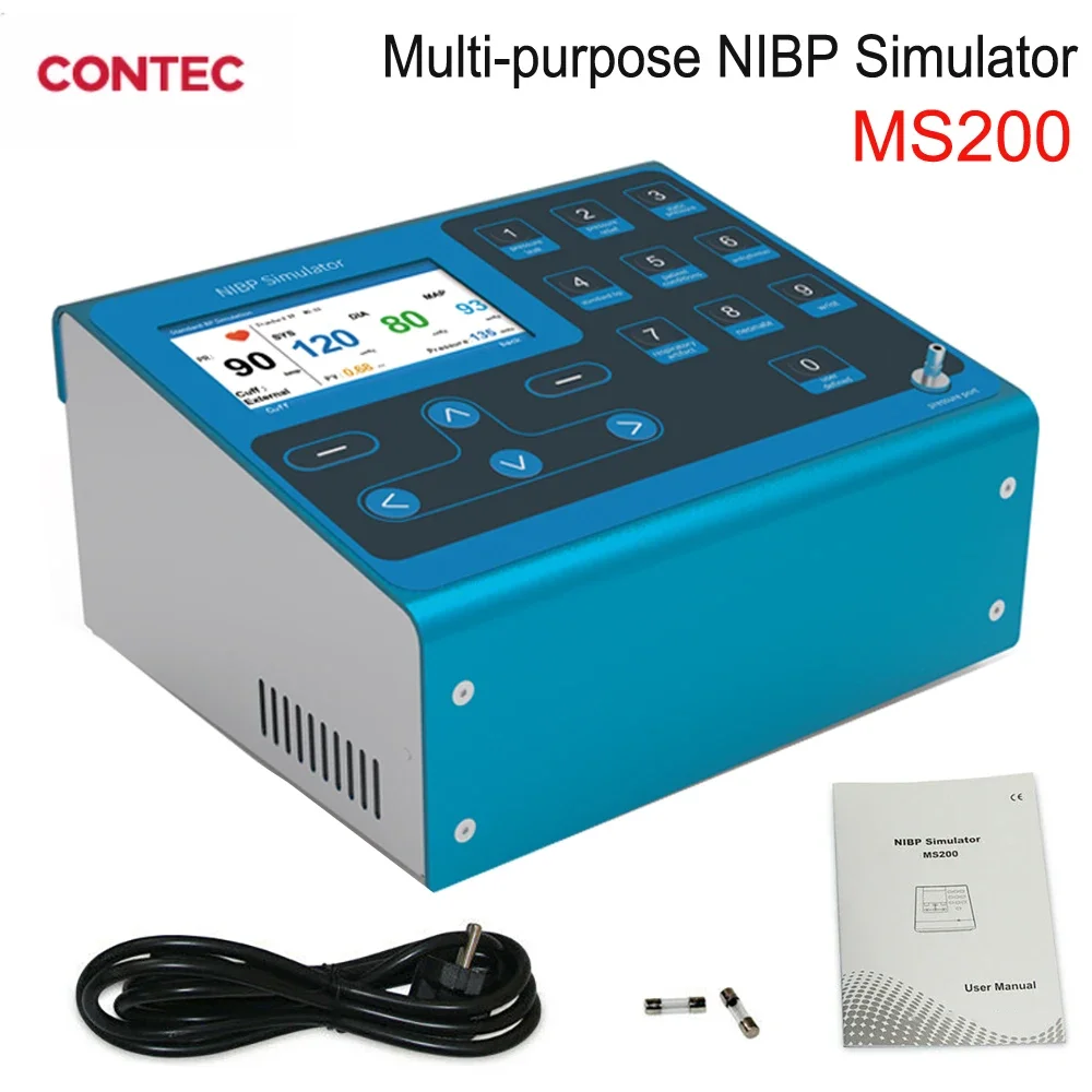 MS100 MS200 MS400 Multiparameter SPO2 PR NIBP ECG IBP Simulator Biomedical Non-Invasive Simulation Heart Rate Simulate Monitor