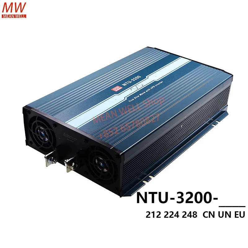 MEAN WELL Switching Power Supply 3200W High Reliable True Sine Wave with UPS DC-AC Power Inverter NTU-3200-212 224 248 EU CN UN