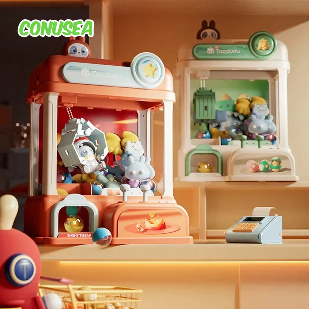 Puppenklauenmaschine, große elektrische Kinderzeichnungsmaschine, Klemme, Münzschlitz, kleiner Haushalt, Mini-Gashapon-Spiele für Kinder