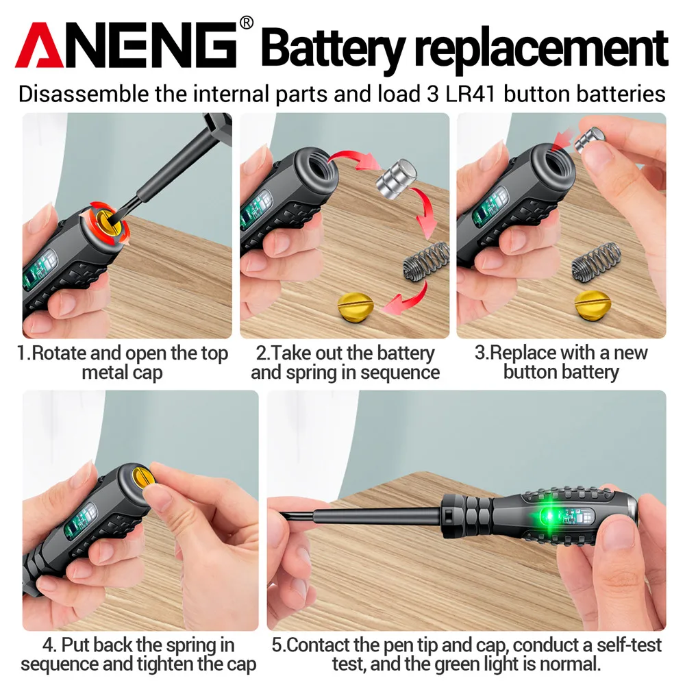 ANENG B05 Word/cross Screwdriver Electric Tester Pen Multi-functional Household Screwdriver with Indicator Electrician Tools