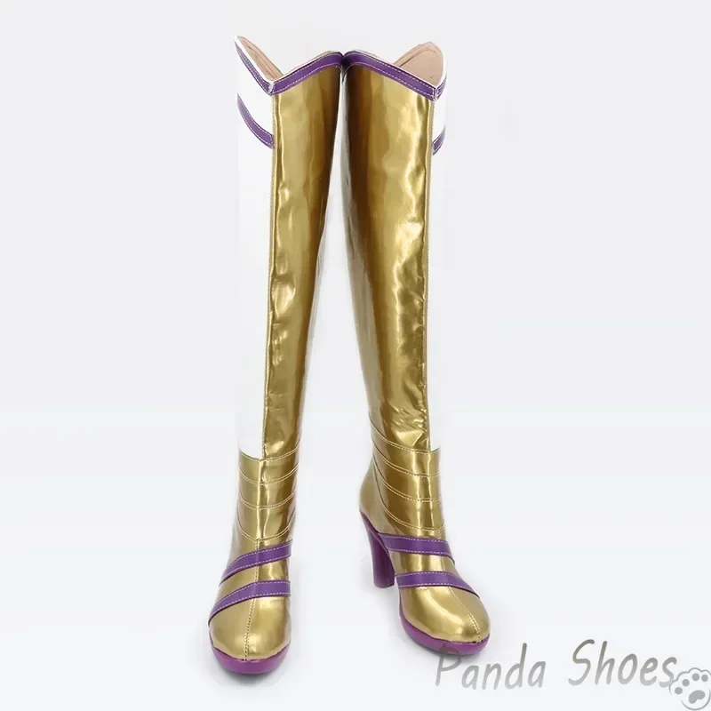 LOL Jinx Cosplay Schoenen Anime Game League of Legends Lange Gouden Cos Laarzen Losse Kanon Cosplay Kostuum Prop Schoenen voor Halloween