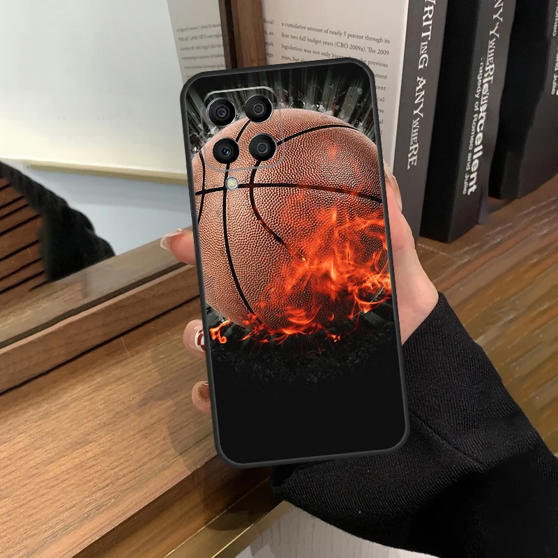 Basketball On Fire Case For Samsung Galaxy M12 M22 M32 M52 M13 M23 M33 M53 M20 M21 M31 M51 M14 M34 M54 M30s