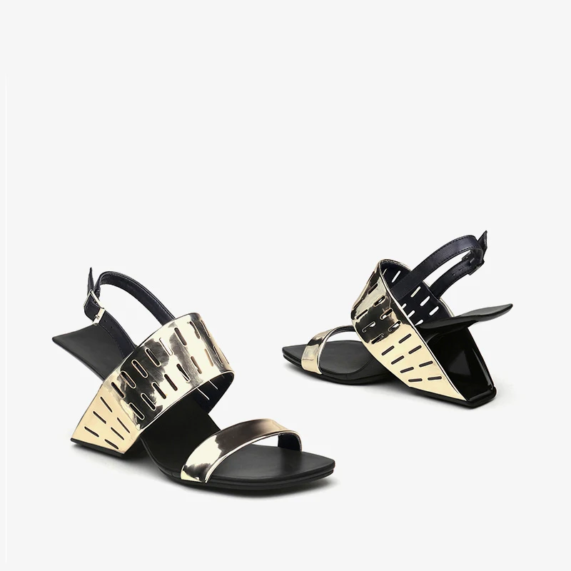 Mixed colors buckle straps peep square toe 8cm high heels outside office party fashion daily wear women sandals HL537 MUYISEXI